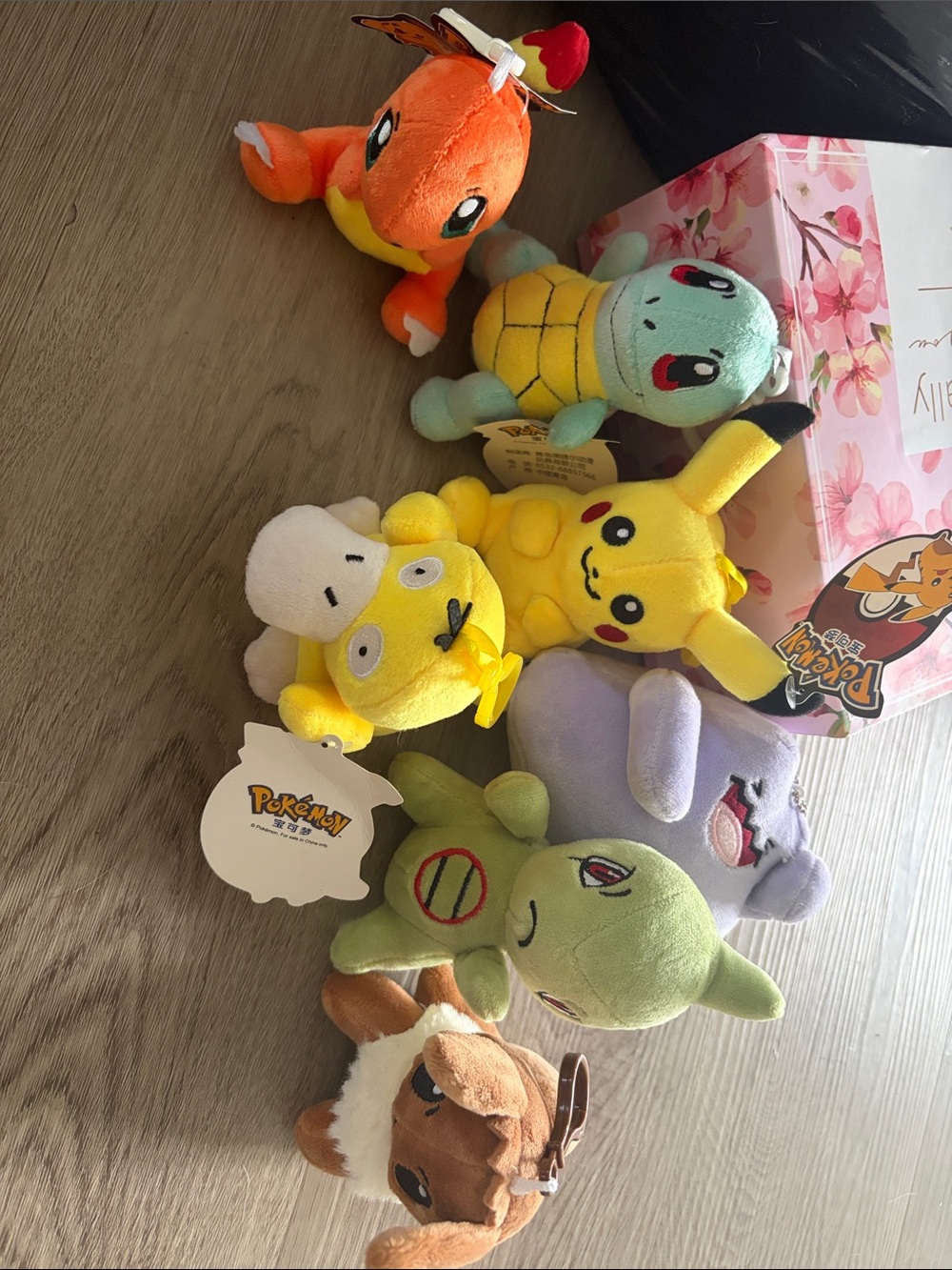 Pokemon Plush Collection with Yellow Pikachu & Multi-Color Characters